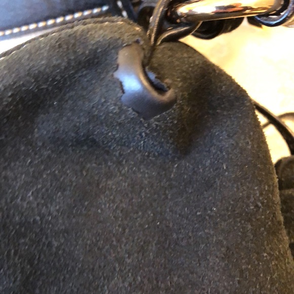 W J DESIGN BRASILEIRO LARGE BLACK LEATHER HANDBAG TASSELS METAL ZIPPER - #172 - Picture 13 of 16
